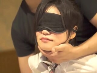 Very cute and funny asian teen tickling blind